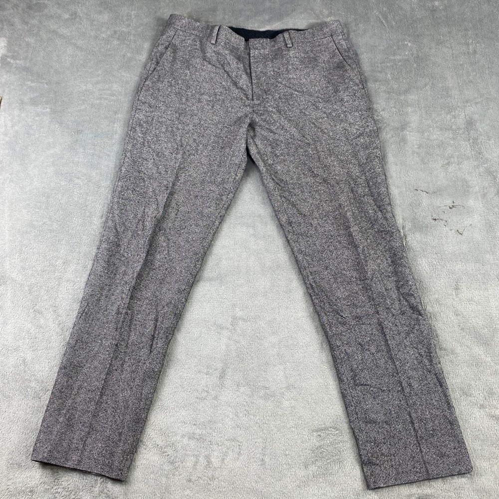 SOLD- J. Crew Dress Pants Men W35 L32 Gray Thompson Slim Fit‎ Tweed Wool Blend
